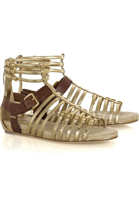 miu miu gladiator sandals|Miu Miu Crystal Metallic Gladiator Sandals .